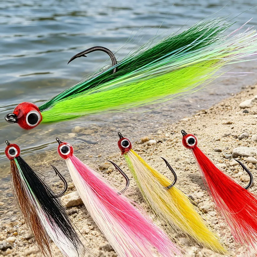 Streamer bucktail con acción simulada