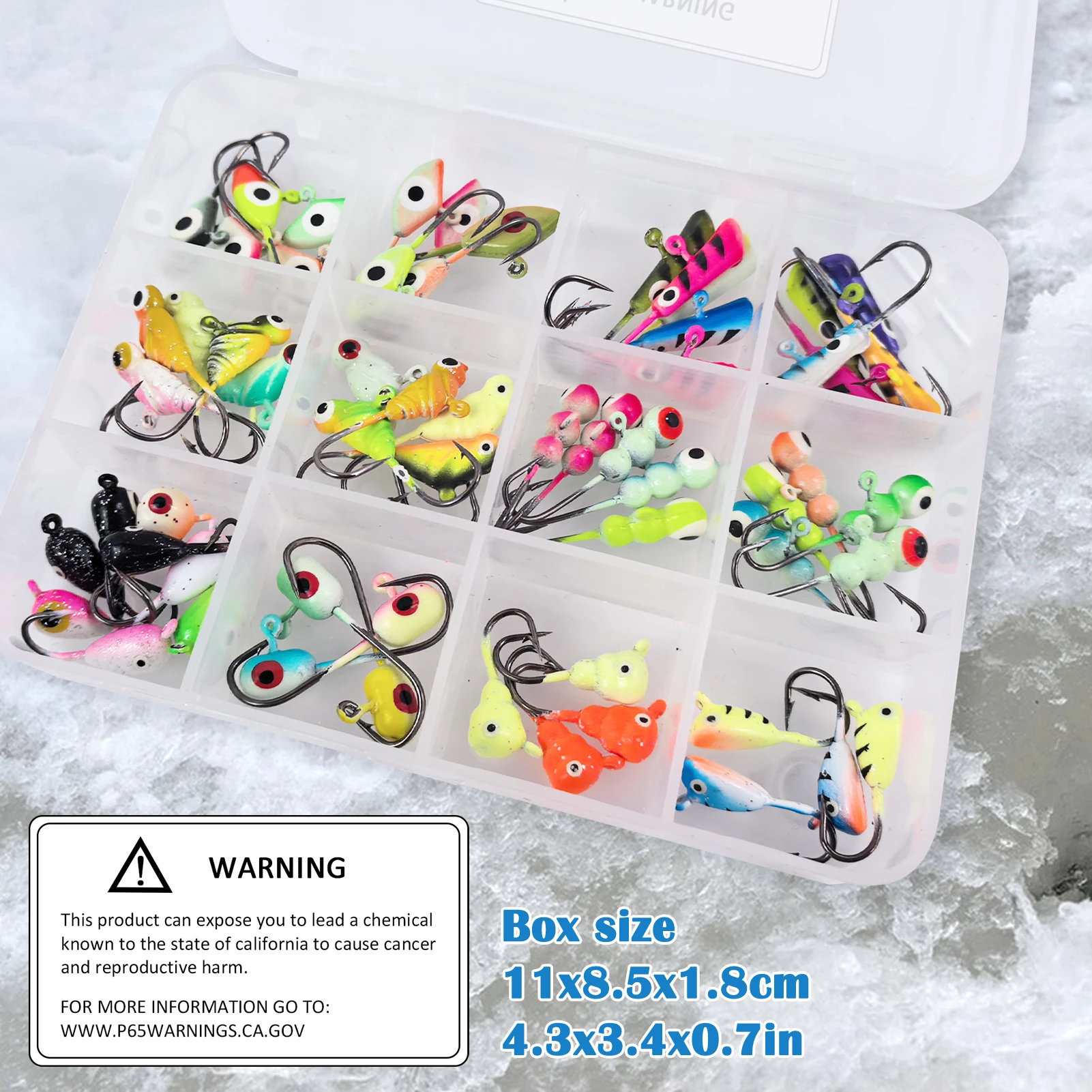 Free Fisher anzuelos de pesca en hielo mixtos con cabeza y luz - imagen 5