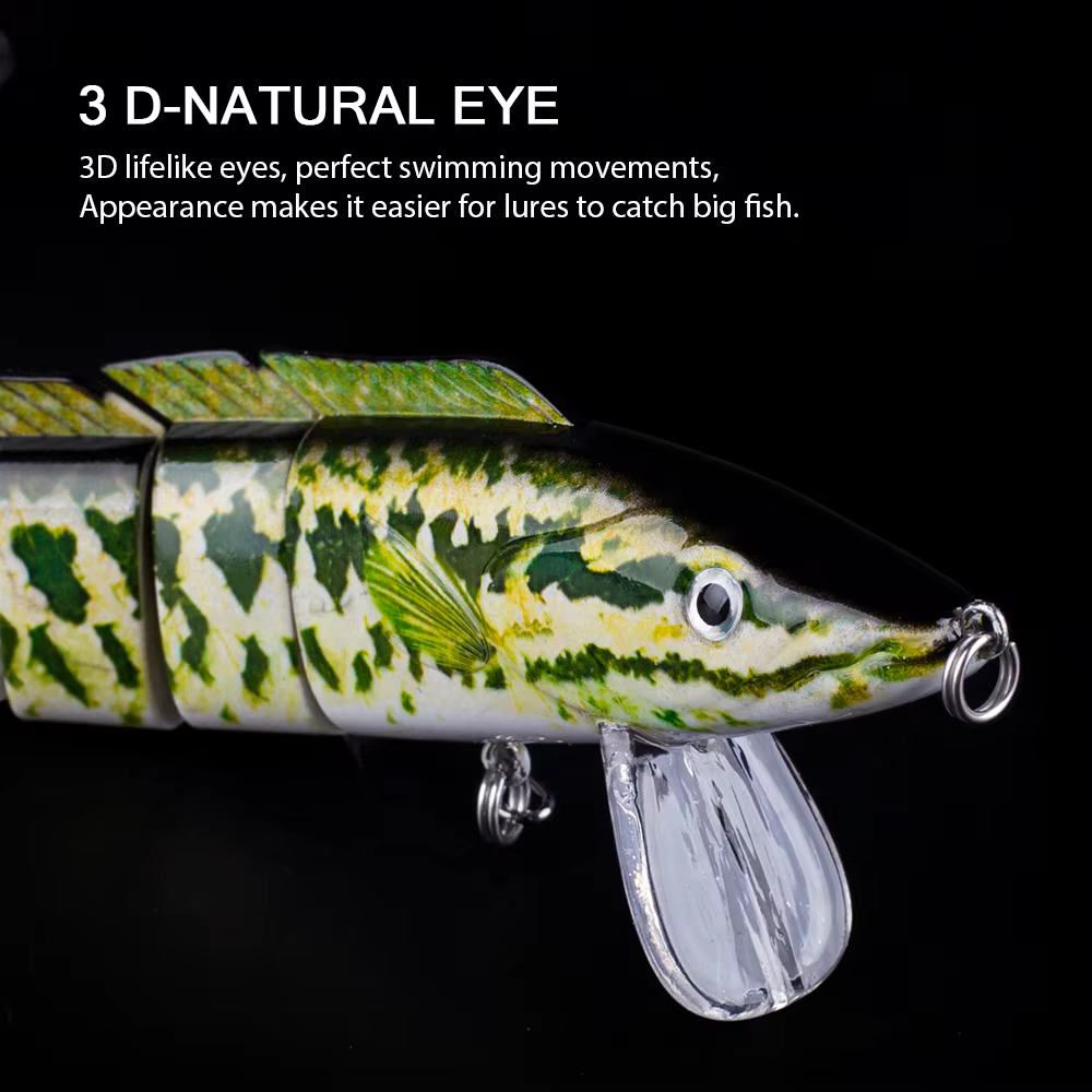 Hanlin Swimbait 230mm 42g – Cola de pelo multiarticulado lucio lubina - imagen 3