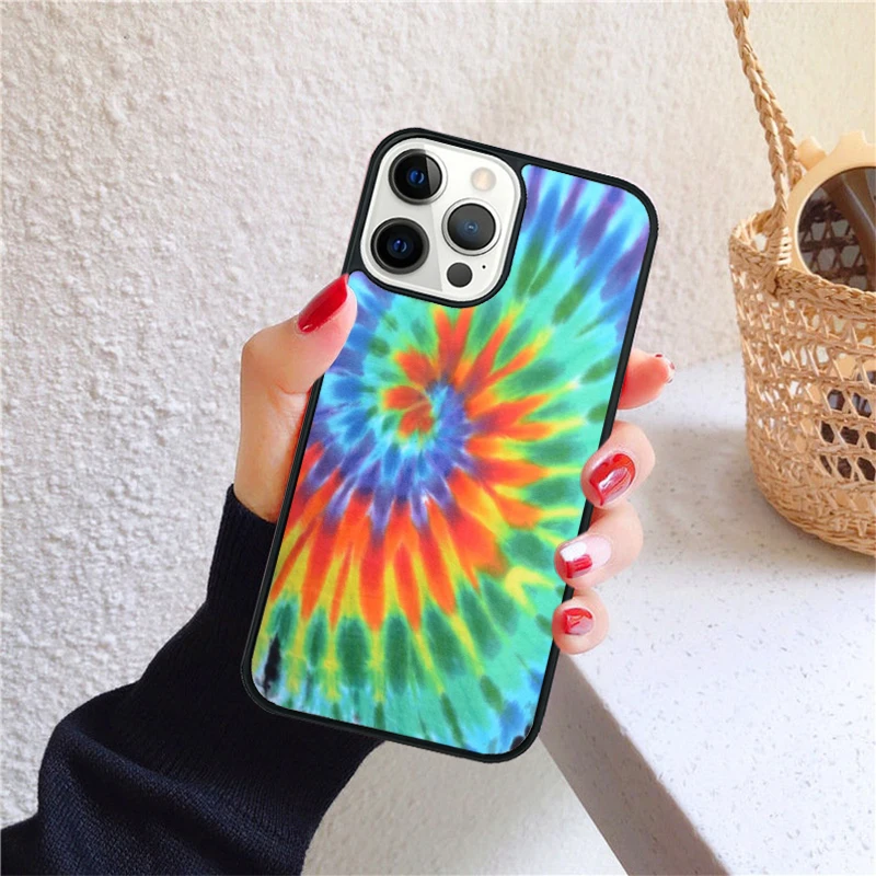 Funda tie dye arcoíris Krajews para iPhone
