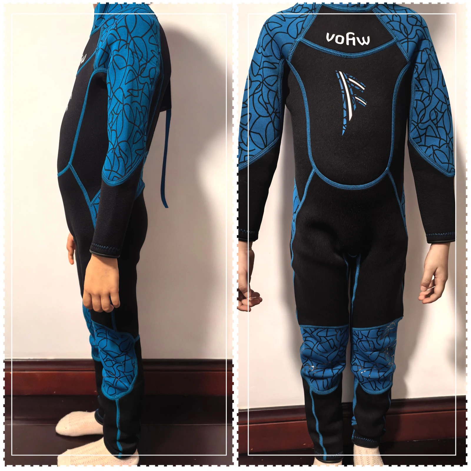 Traje de neopreno infantil térmico de terciopelo manga larga apnea - imagen 3