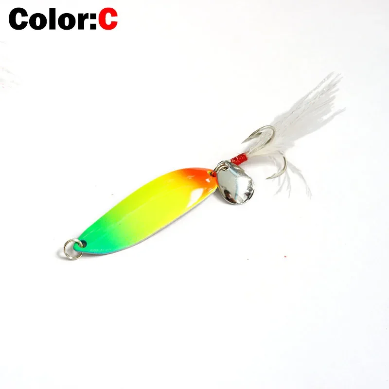 Señuelo cuchara OUTKIT metal plumas efecto láser carpa agua salada - imagen 5
