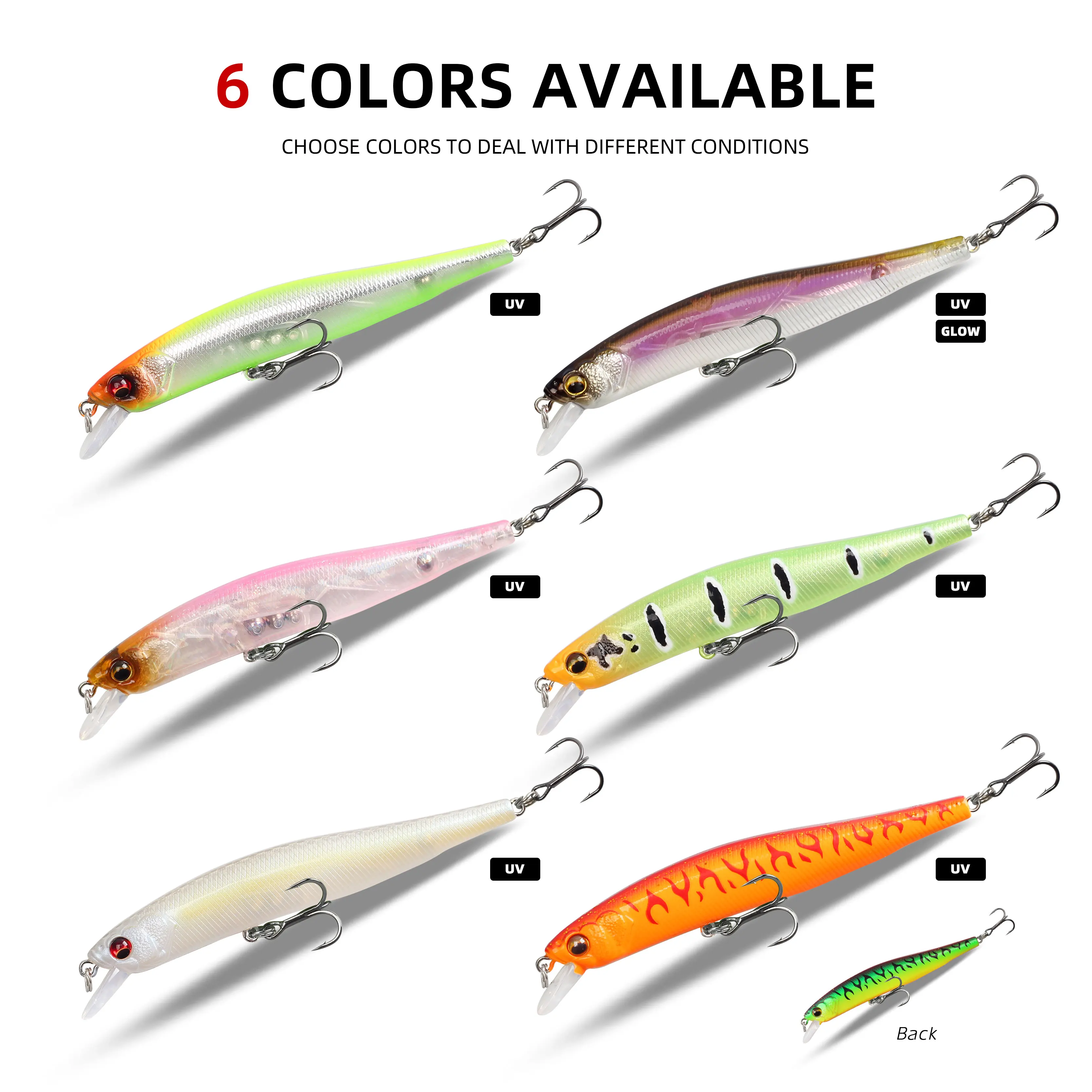 Señuelo flotante LETOYO jerkbait largo alcance – lubina y lucio - imagen 4