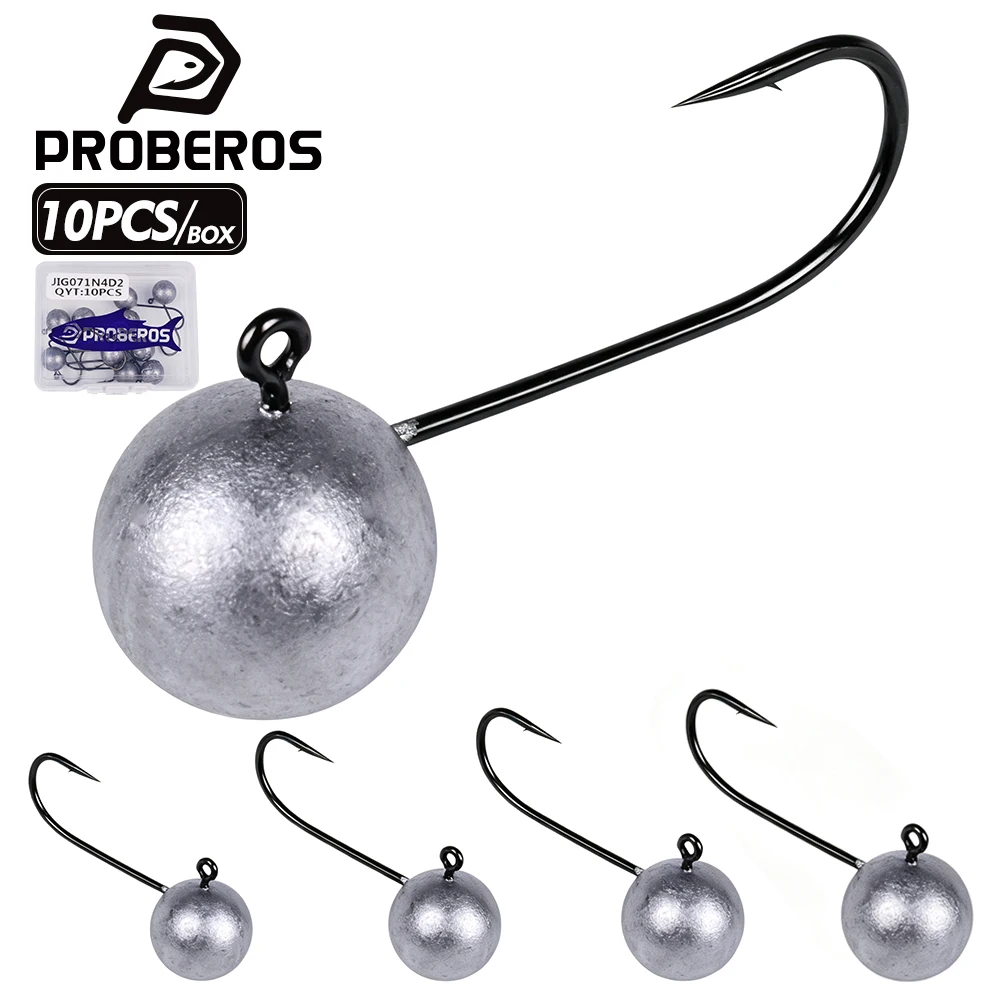 Anzuelos Jig con cabeza de plomo redonda Proberos – Vástago recto - imagen 3