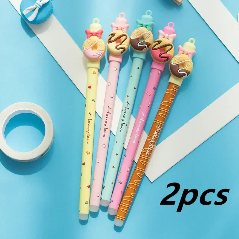 Bolígrafos de gel kawaii con diseño de oso Polar Donut