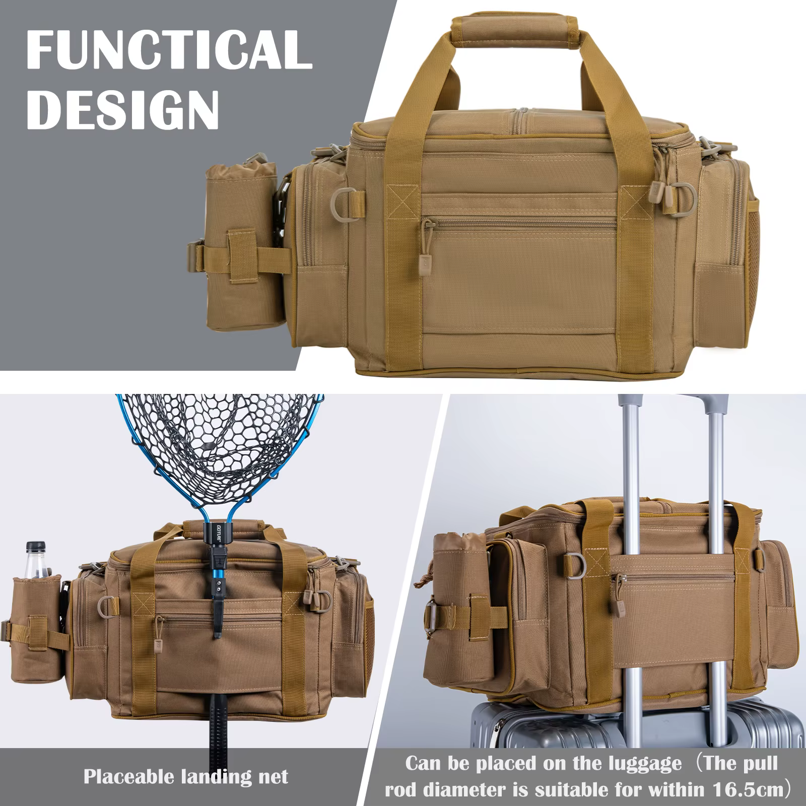 Goture Mochila de pesca 600D para aparejos - imagen 3