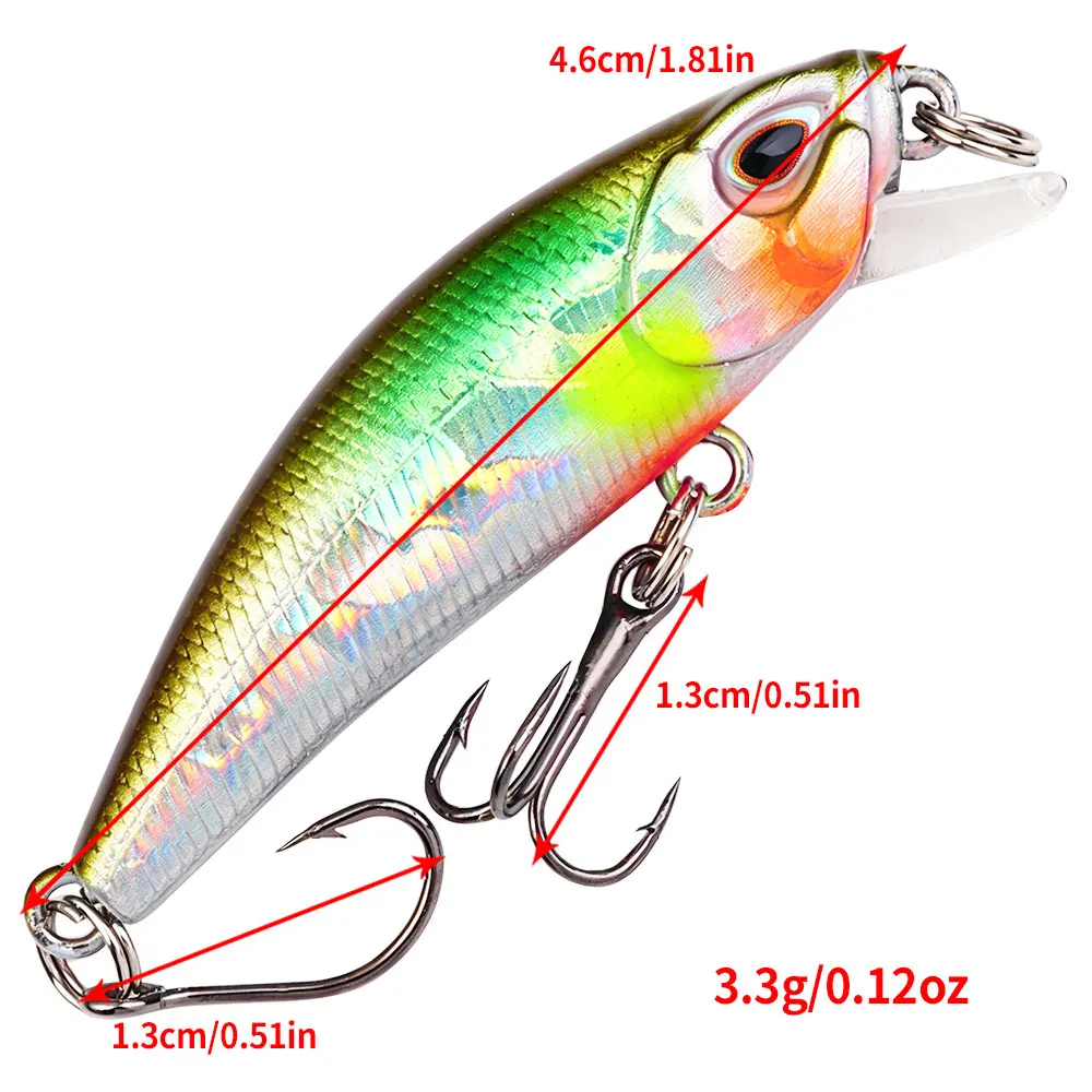 Wobbler minnow hundido para lubina, crankbait de plástico duro - imagen 5