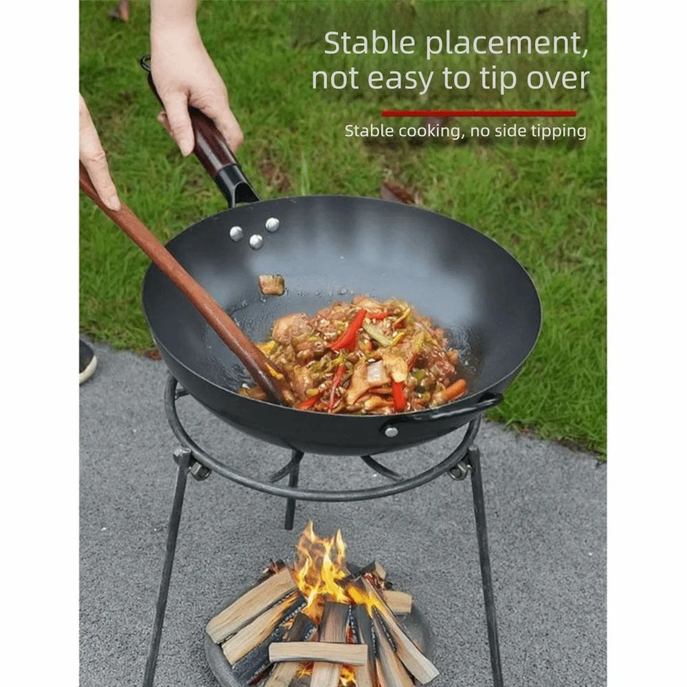 Trípode plegable para fogata y parrilla de camping reforzada - imagen 2
