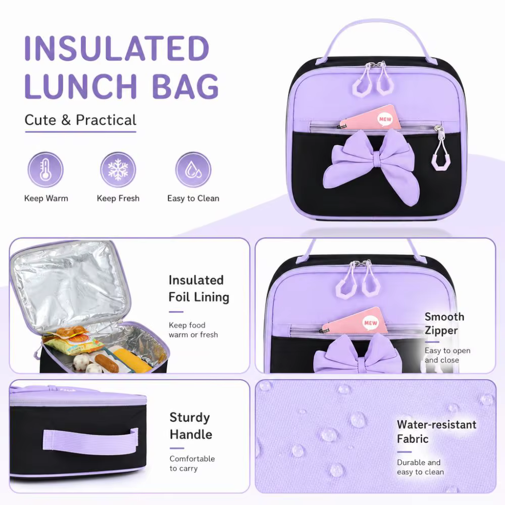 Mochila infantil impermeable con lonchera y estuche – capacidad - imagen 5