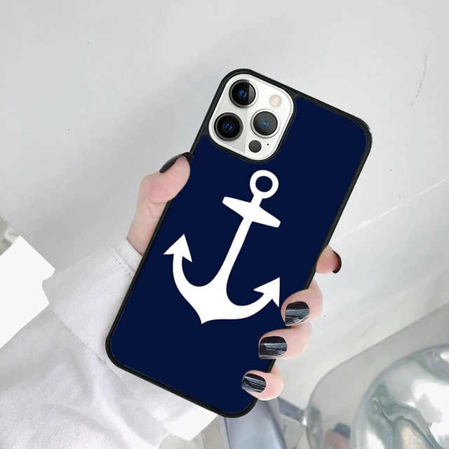 Funda Krajews con estampado de ancla azul - vista frontal