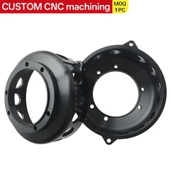Anillos de fijación CNC negros mecanizados por precisión