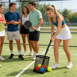 Recogepelotas de pickleball duradero de gran capacidad