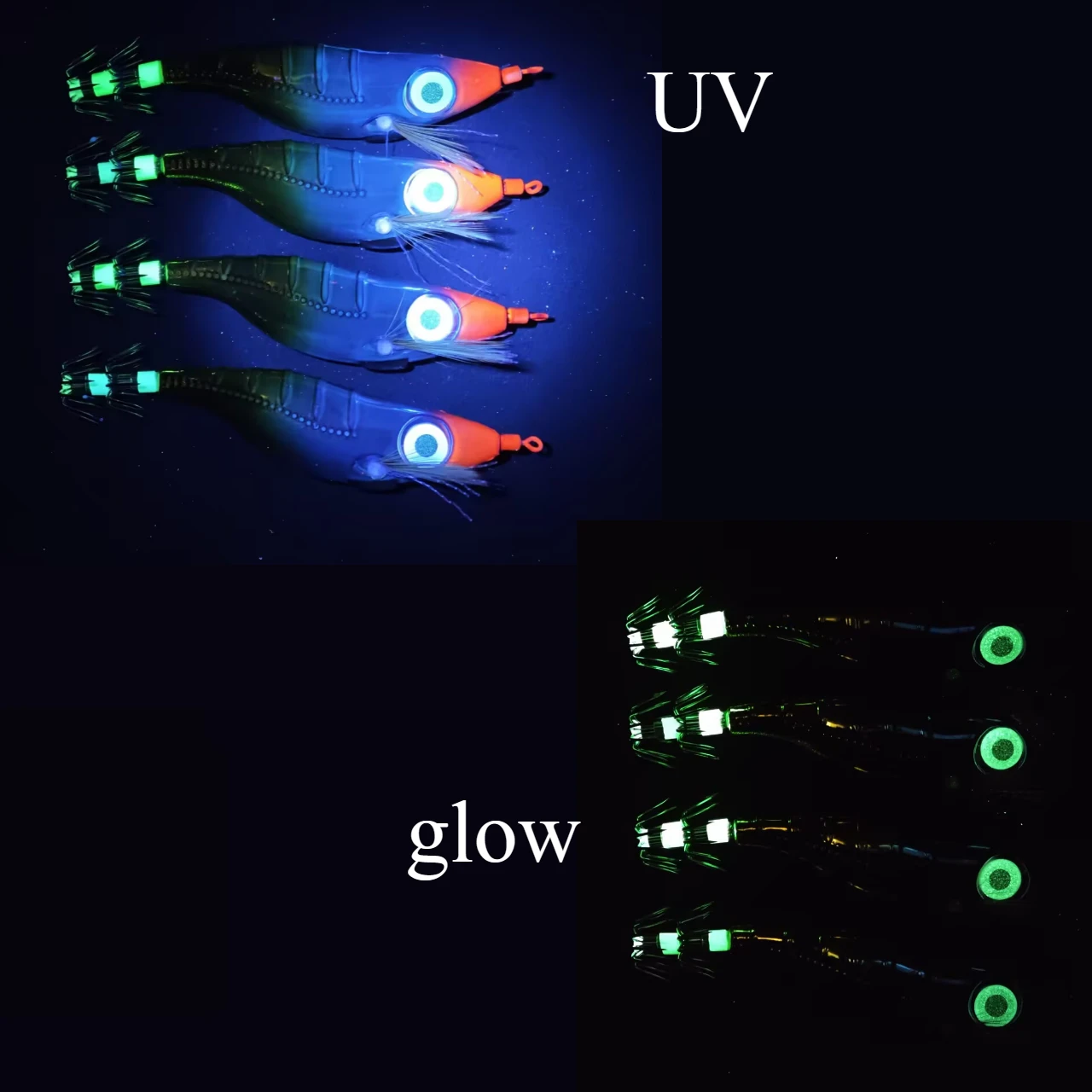 Señuelos luminosos para calamar y camarón – pesca nocturna - imagen 4