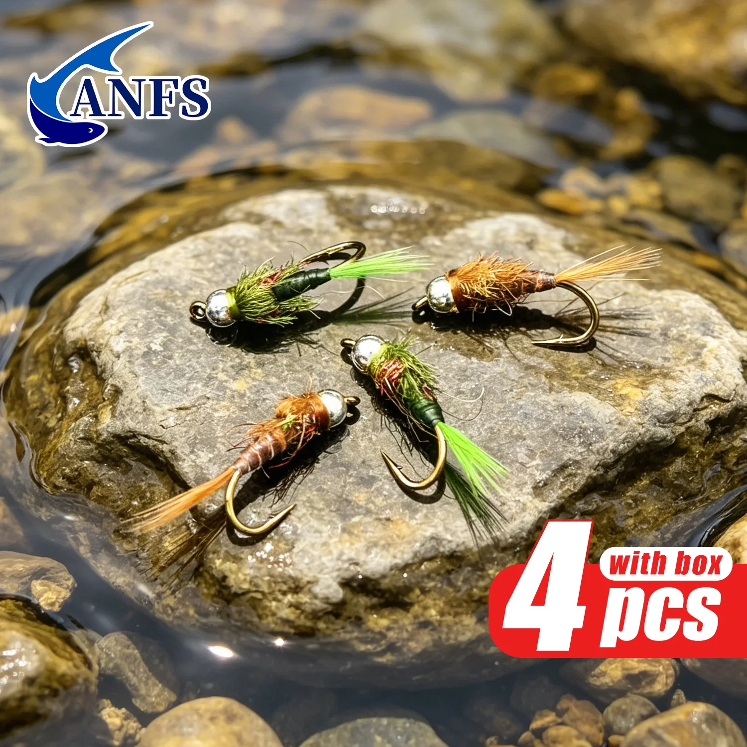 ANFS Moscas ninfa de hundimiento rápido atadas a mano