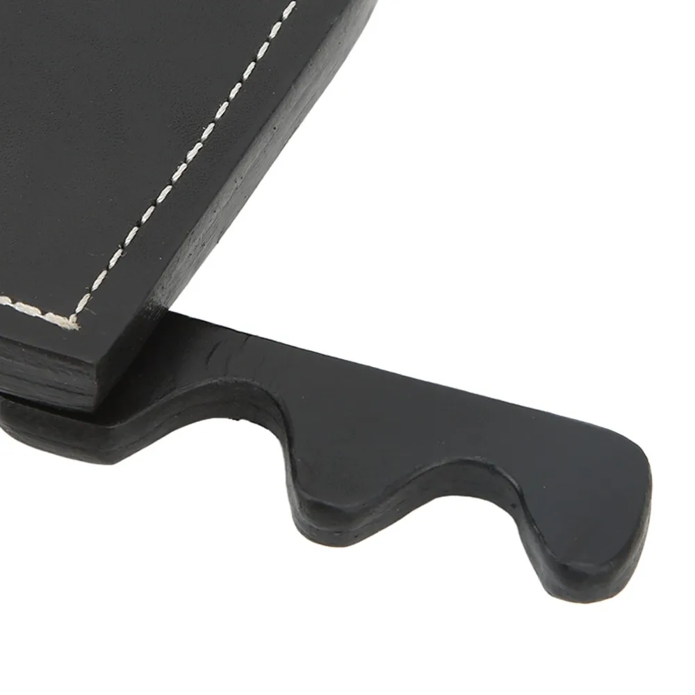 Soporte portátil para tacos de billar plegable con cuero - imagen 2