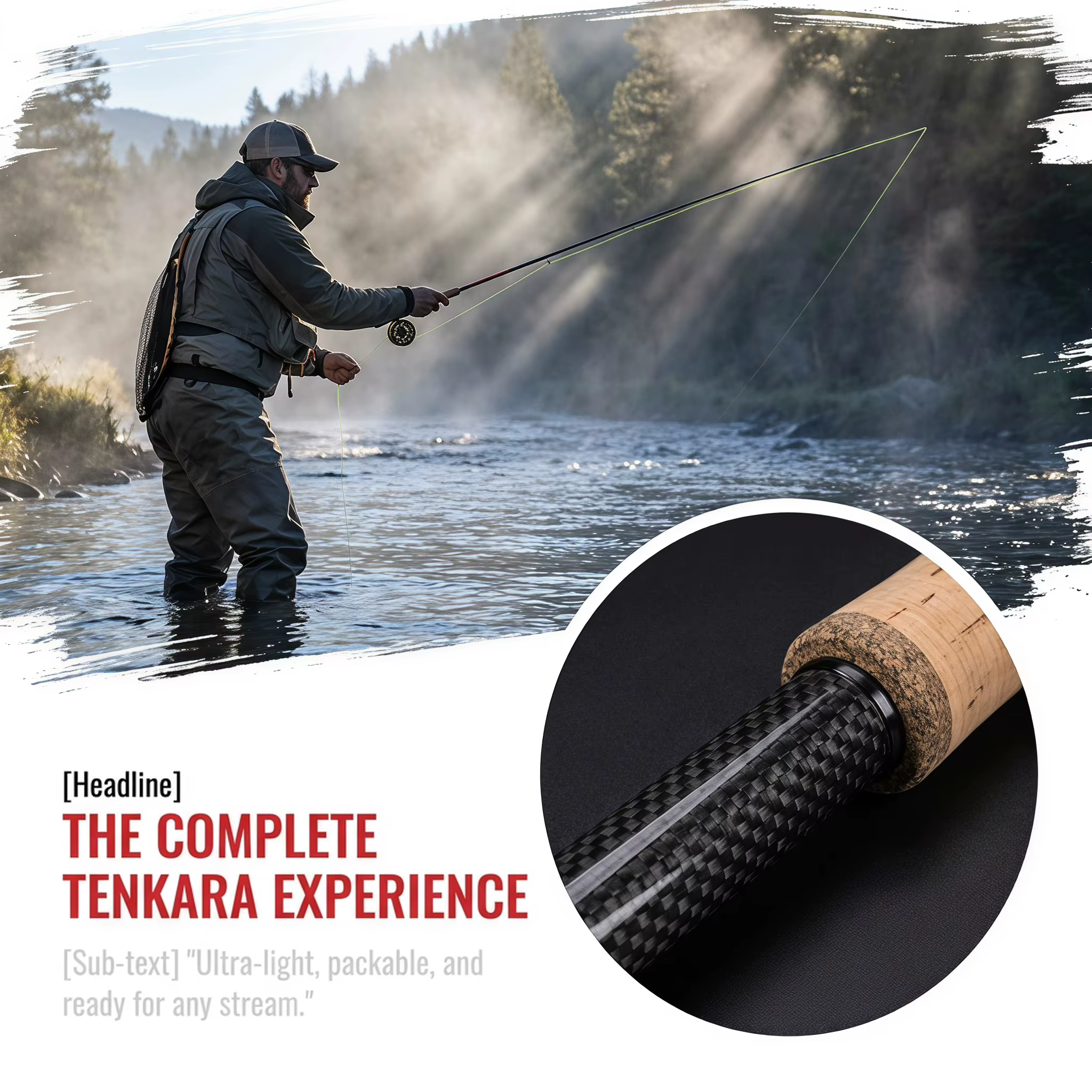 Caña Tenkara Goture para pesca a mosca de trucha - imagen 5
