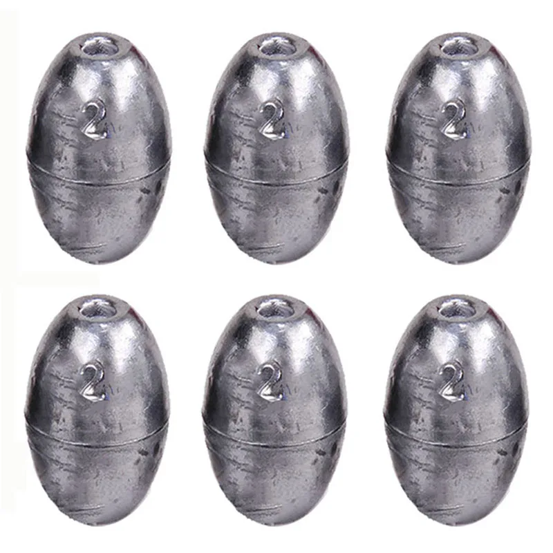 Pesas de pesca forma olivo – aparejos hundimiento dividido