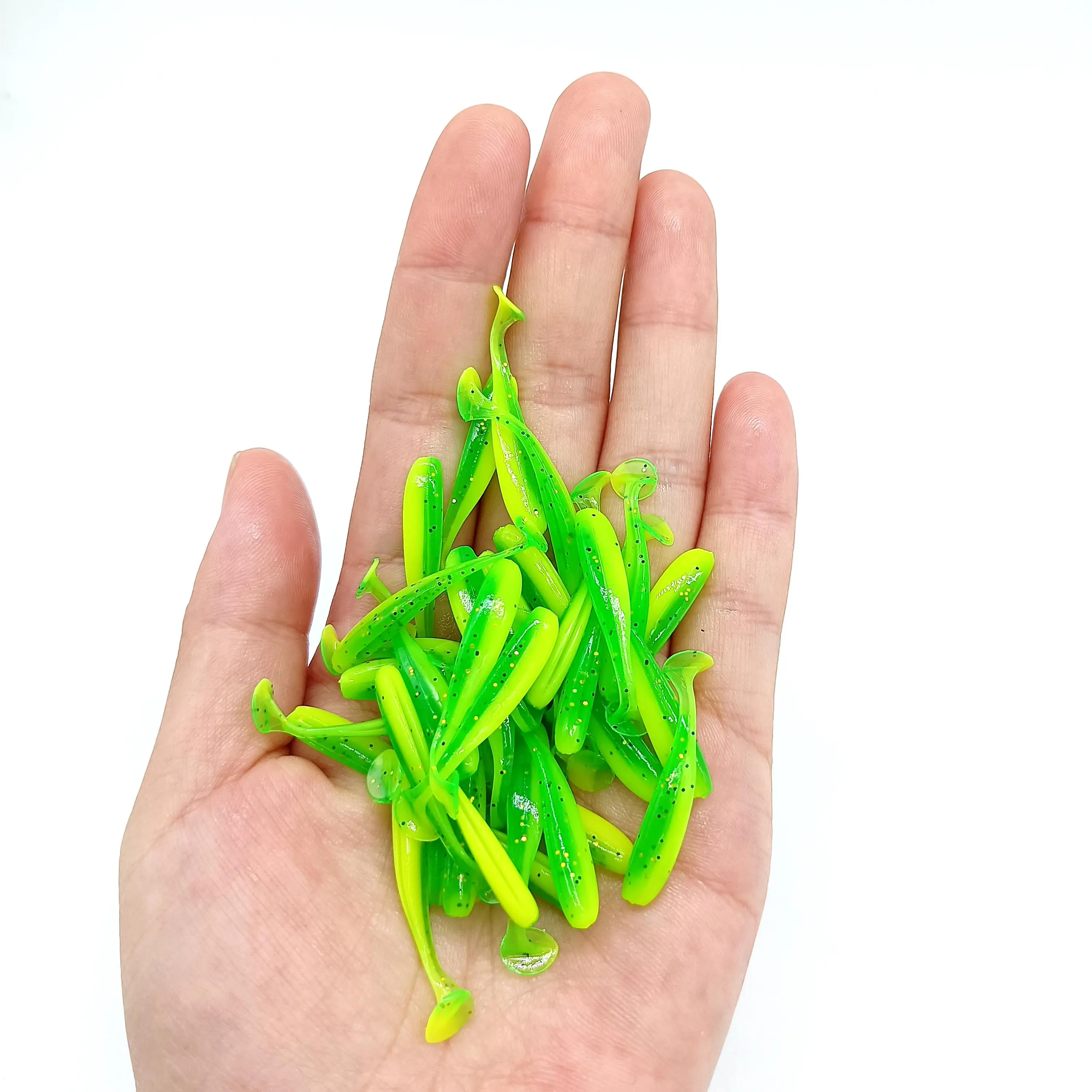 Micro señuelos blandos Duoduoyu con cola en T para lucio - imagen 4