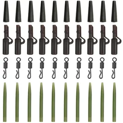 Kit accesorios pesca carpa – antienredos, giratorios y clips plomo