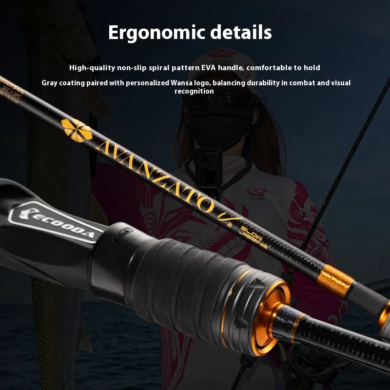 Ecooda Avanzato EALJ2 caña pesca de mar sólida – acción lenta - imagen 5