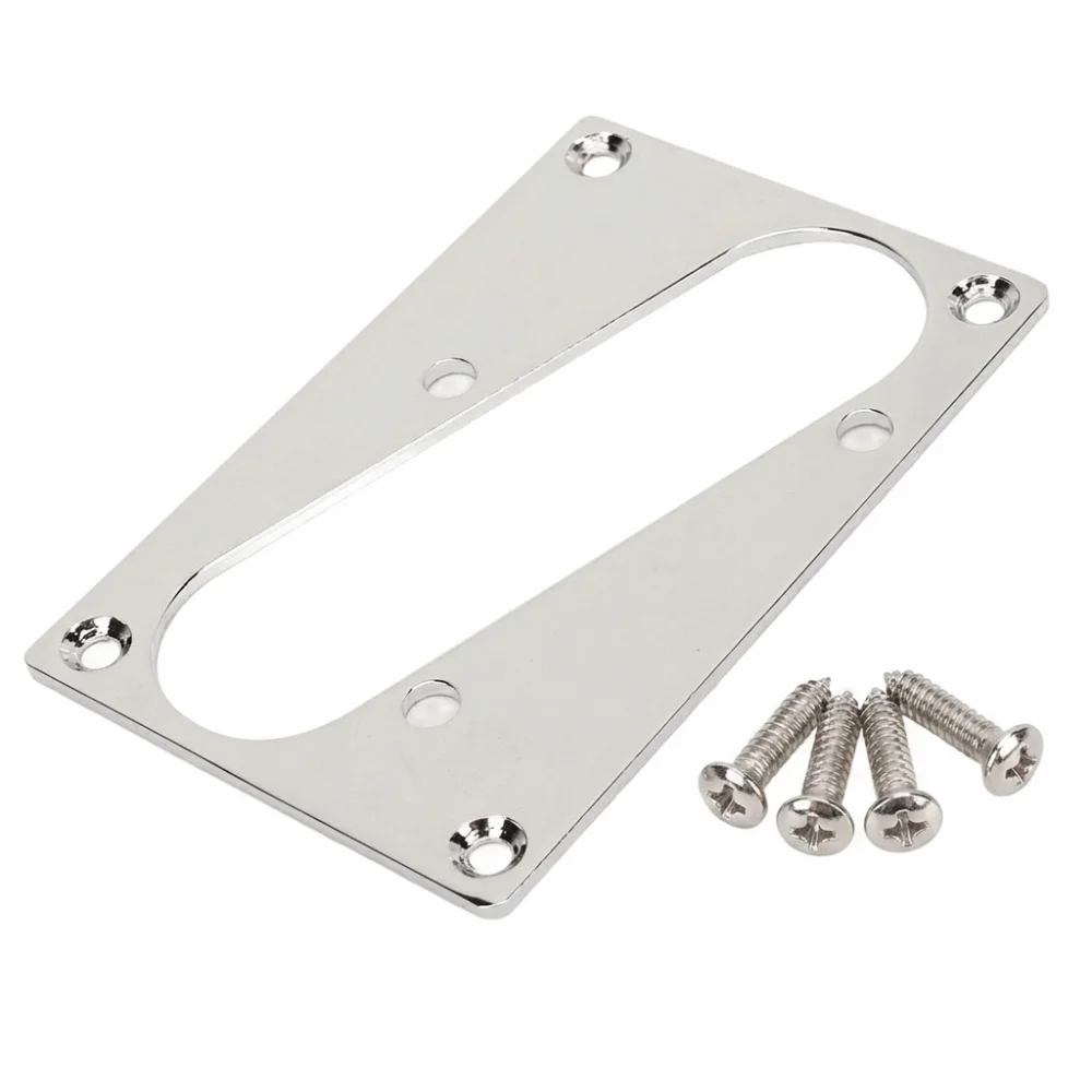 Placa metálica para pastillas de guitarra, anillo plateado y marco - imagen 4