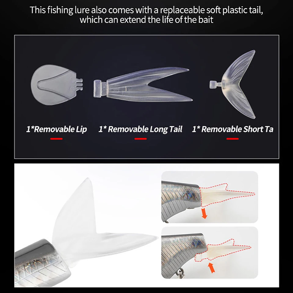 WALK FISH Swimbait articulado para depredadores, wobbler lucio - imagen 5