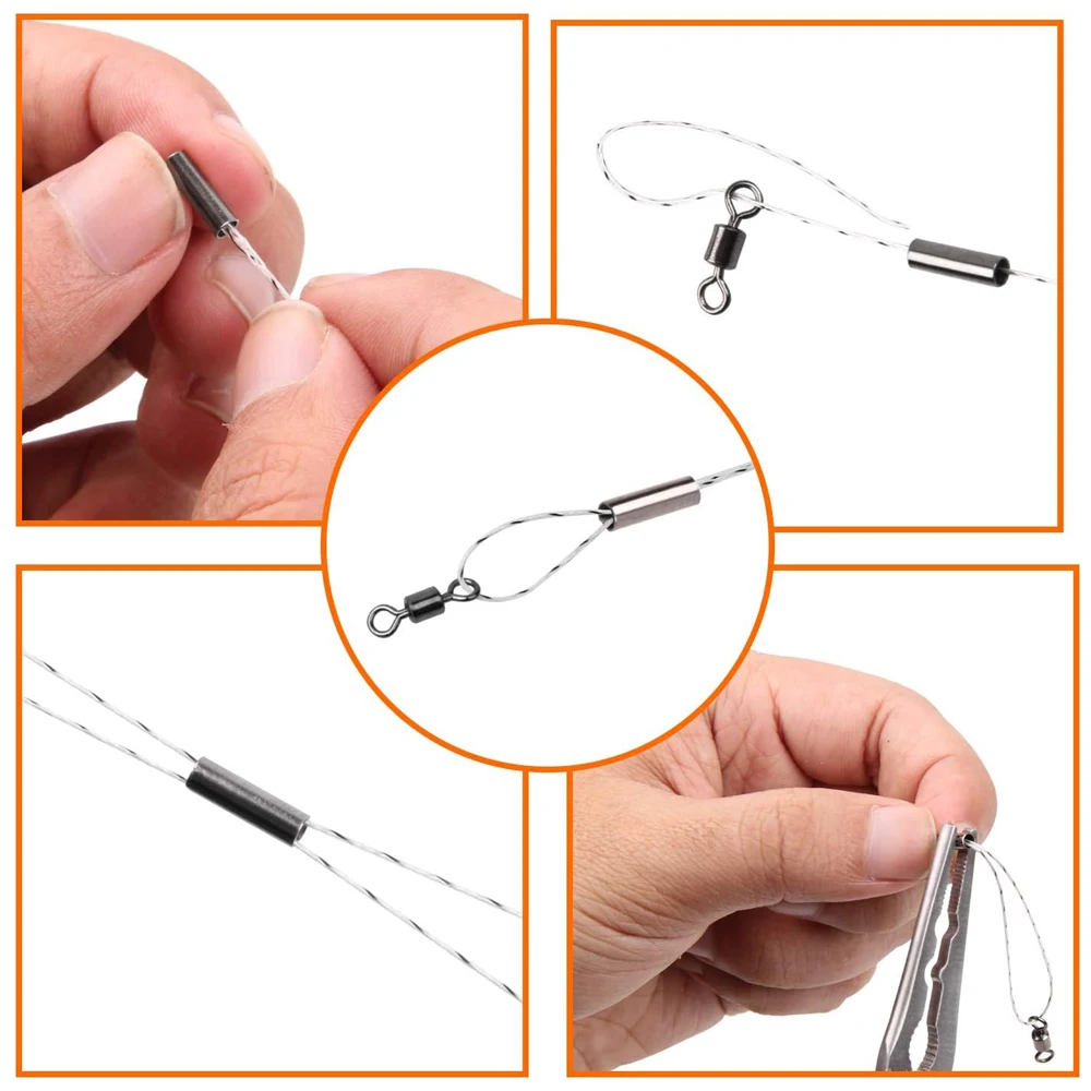 Conectores de pesca acero para manguitos engarce línea resistente - imagen 5