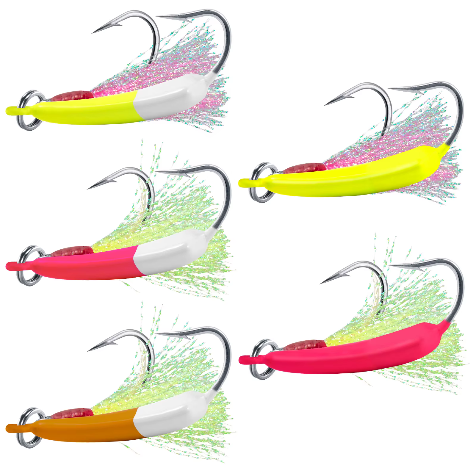 Jig Head Pompano con anzuelo Teaser para pesca Surf en agua salada - imagen 3