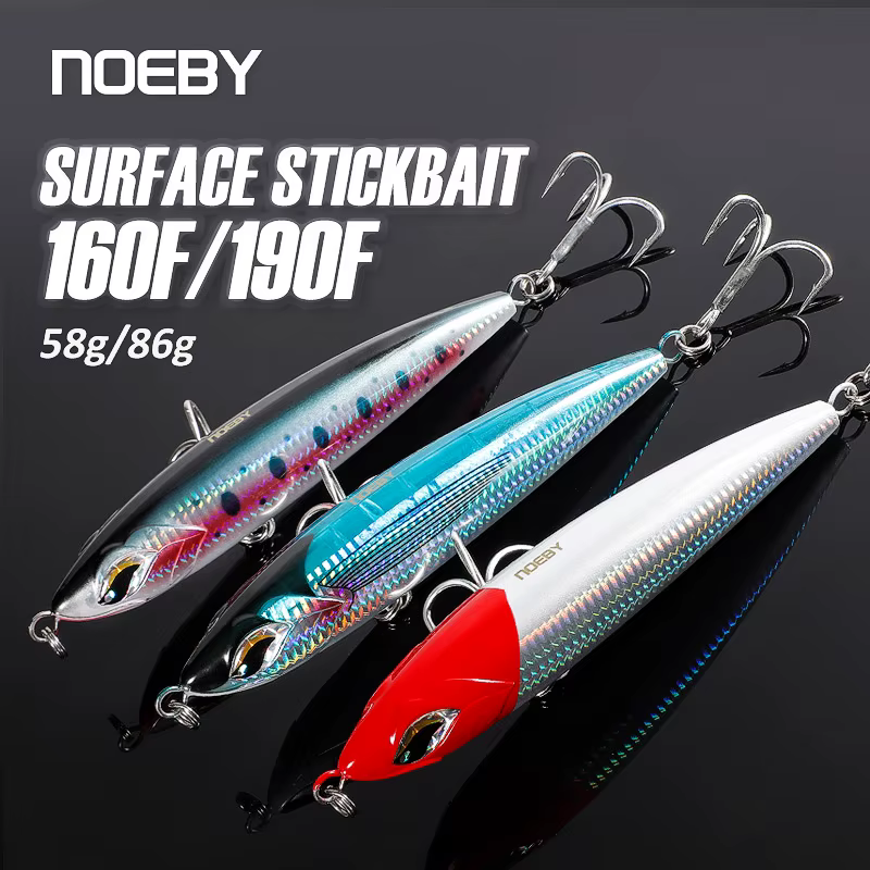 Noeby Pencil Popper GT – Señuelo flotante de superficie para mar