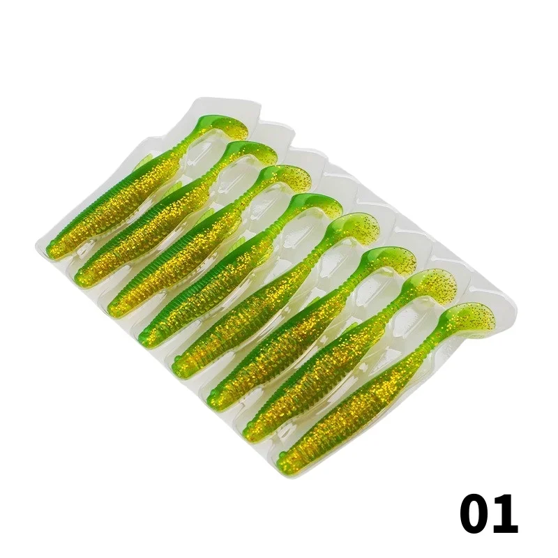Swolfy ShadTeez T-tail señuelo suave flotante para lucio y lucioperca