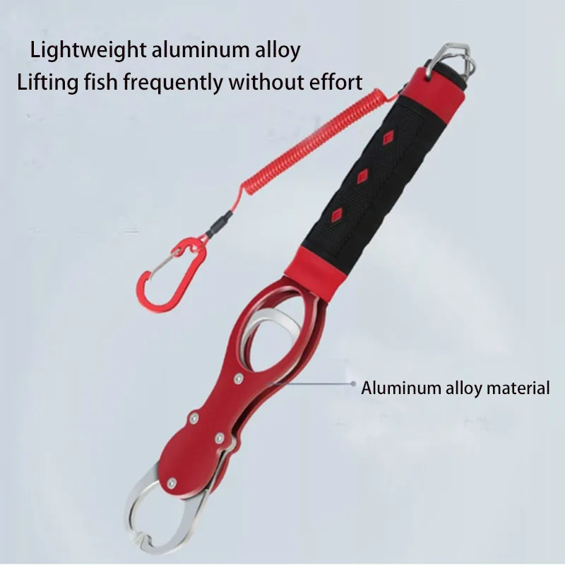 Pinza de pesca portátil de aluminio con báscula – agarre seguro