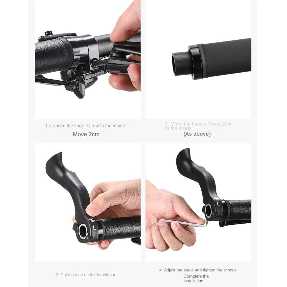Manillar de bicicleta de nailon antideslizante negro – Cuerno de vaca - imagen 4