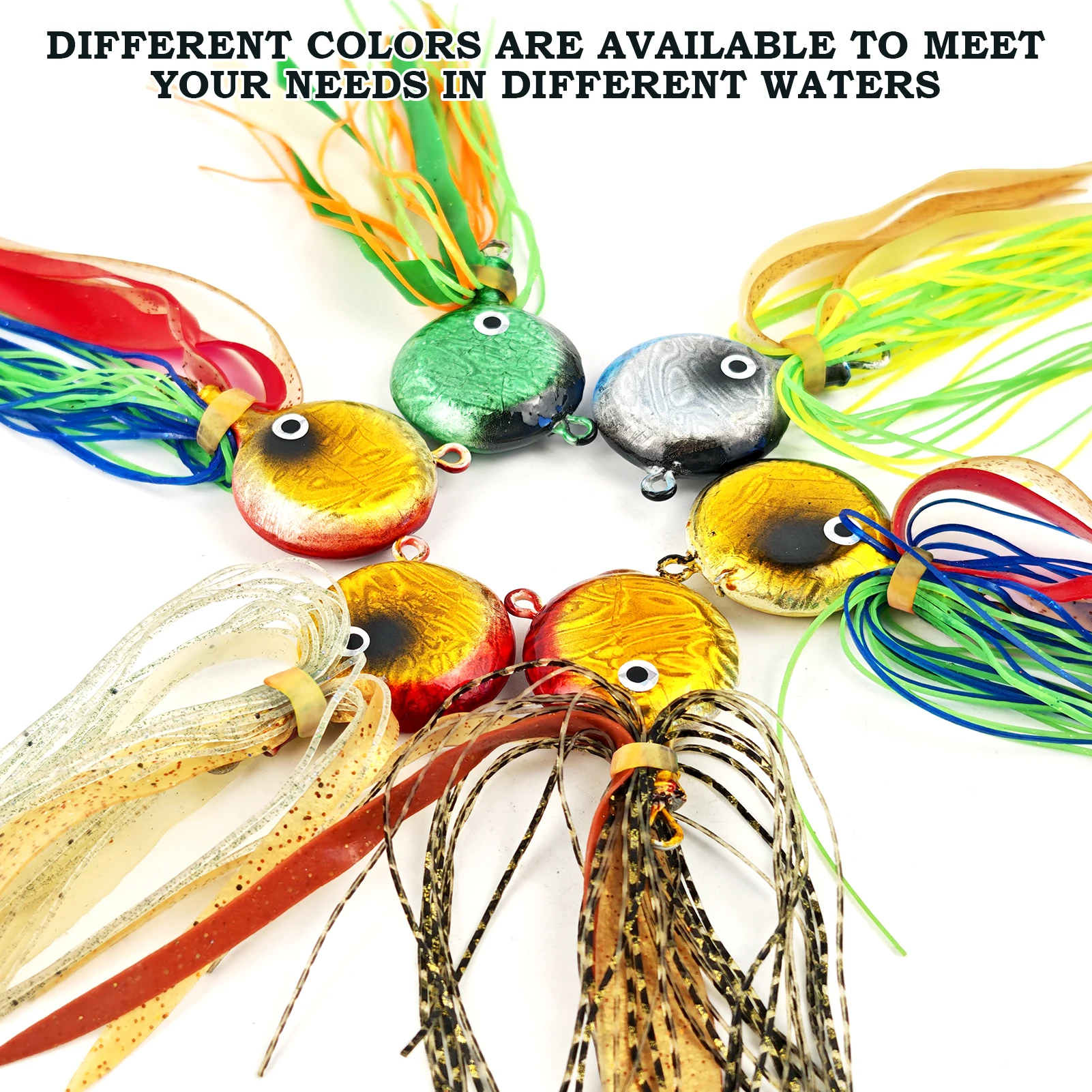 FREE FISHER Jerkbait con cabeza plomada y faldas de silicona - imagen 4