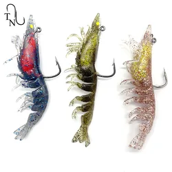 Señuelo swimbait de vinilo TN60 imitación camarón UV para lubina