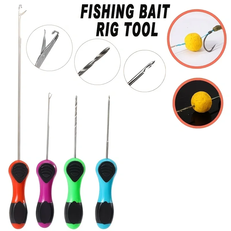 Juego de 4 agujas para cebo de pesca de carpa