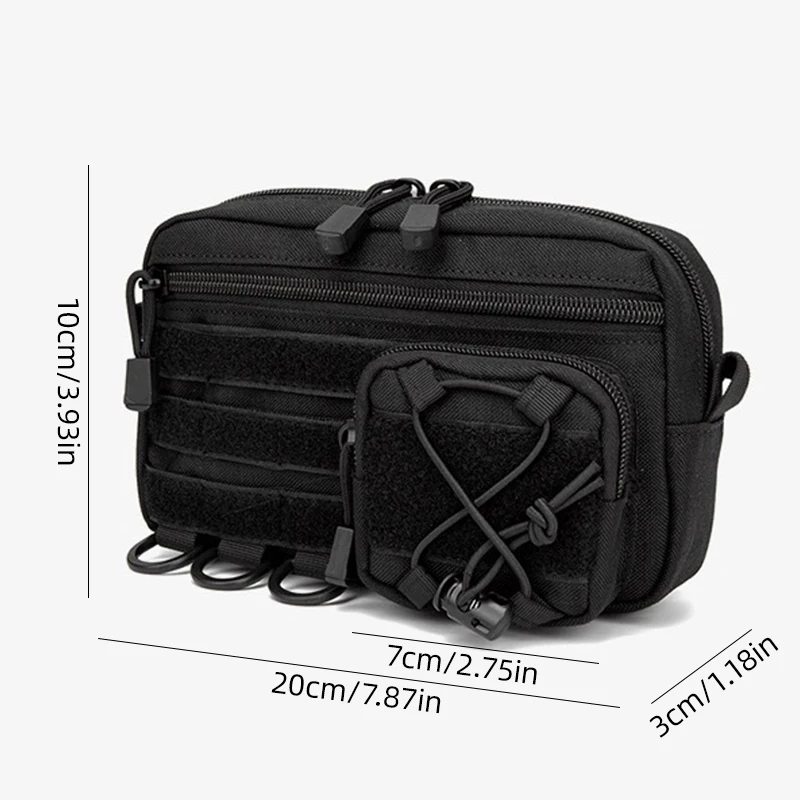 Pouch tipo riñonera con sistema MOLLE y varios compartimentos