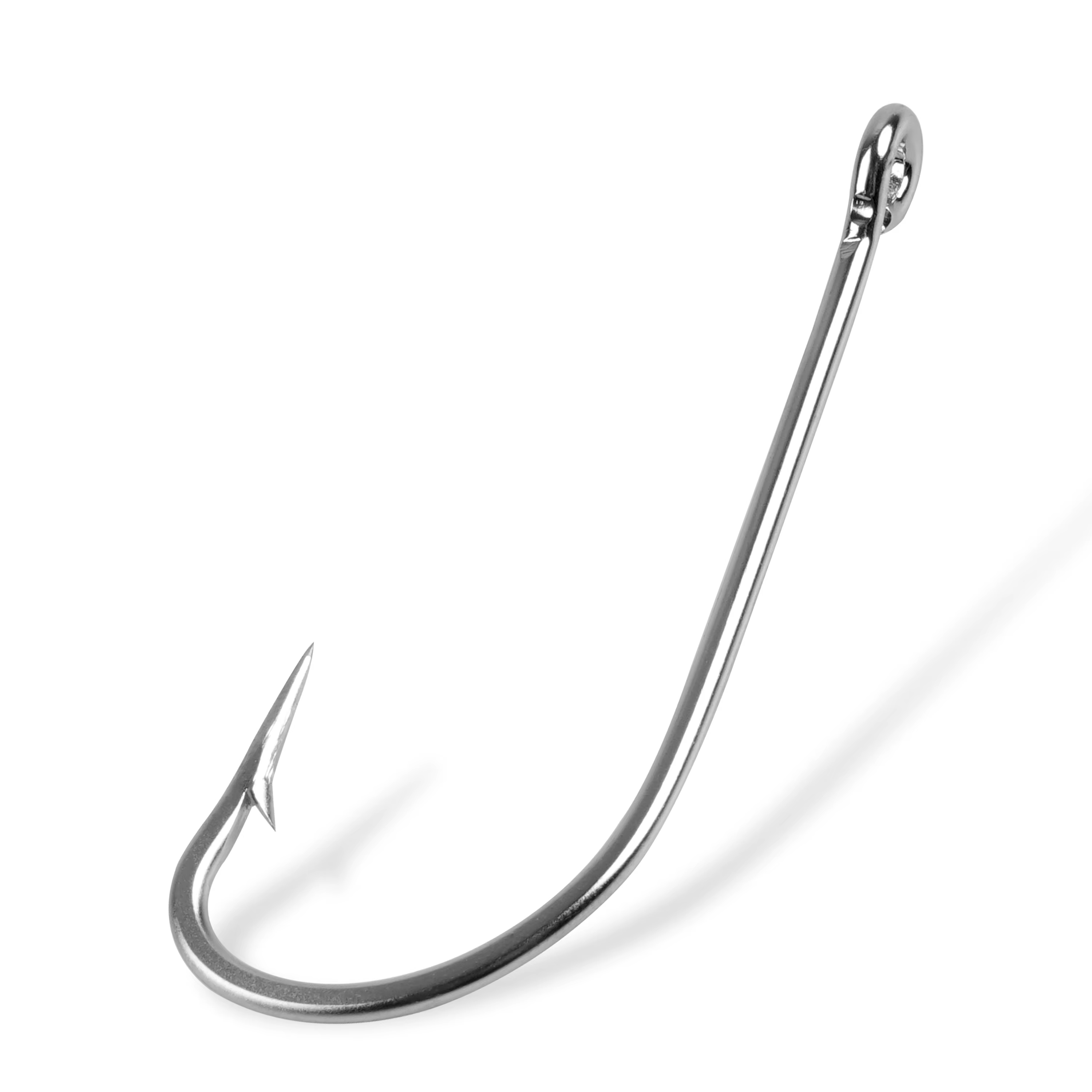 Anzuelos de acero inoxidable vástago largo para pesca en agua salada