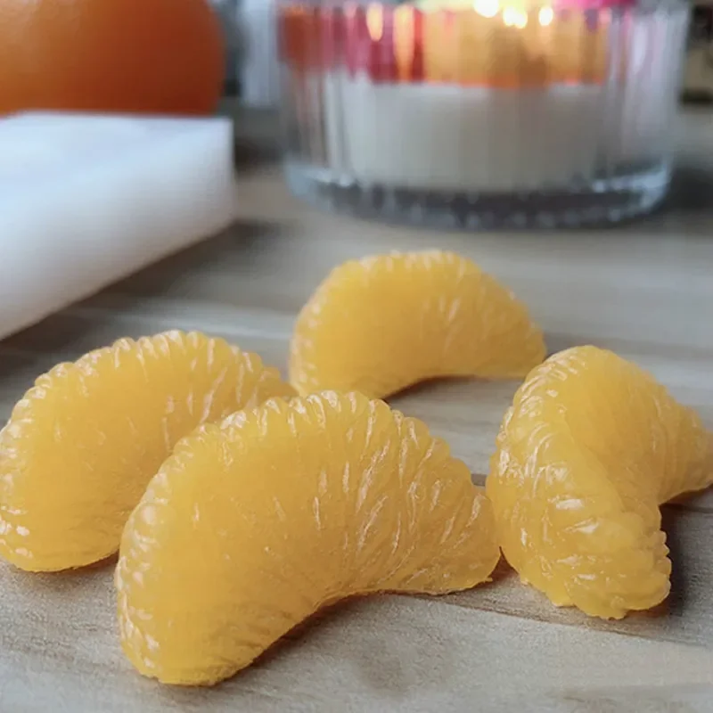 Molde de silicona naranja semicircular de flor para jabón artesanal - imagen 5