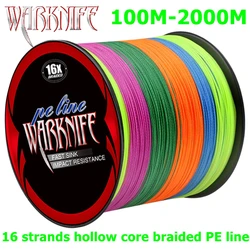 Warknife Línea Trenzada PE Núcleo Hueco Japonés Multicolor de Pesca