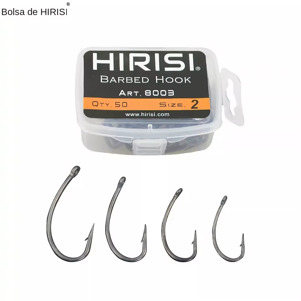 Anzuelos de carpa con púas de carbono Hirisi - imagen 3