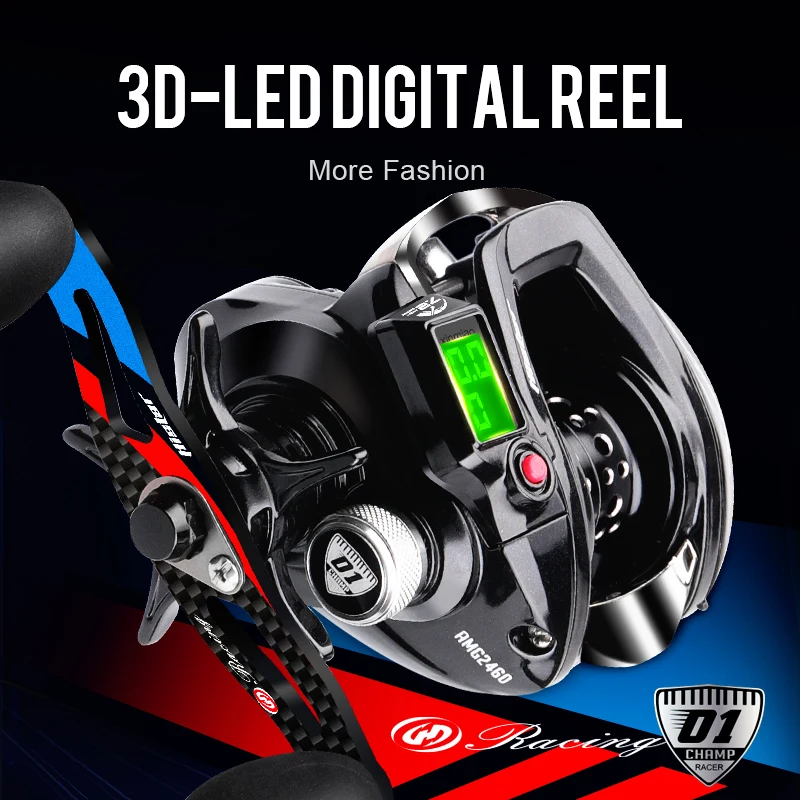 Carrete de pesca HISTAR LED con retroiluminación y frenado magnético - imagen 3