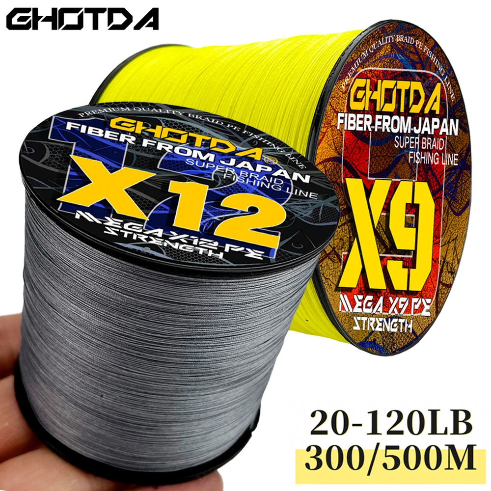 GHOTDA Trenza PE 12 Hebras multifilamento – Alta resistencia Carpa Mar - imagen 2