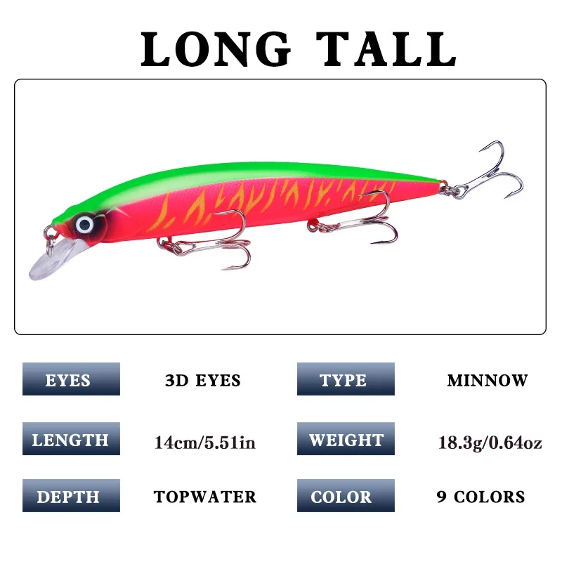 Señuelo Jerkbait Minnow Flotante para Pesca de Lucio - imagen 2