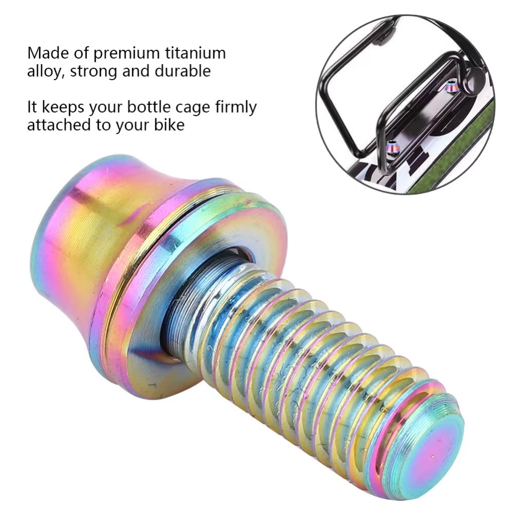 Tornillo Titanio M5x12mm para Portabidones Bicicleta con Arandela - imagen 4