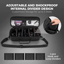 Estuche para carretes KastKing M/L con divisores – resistente al agua
