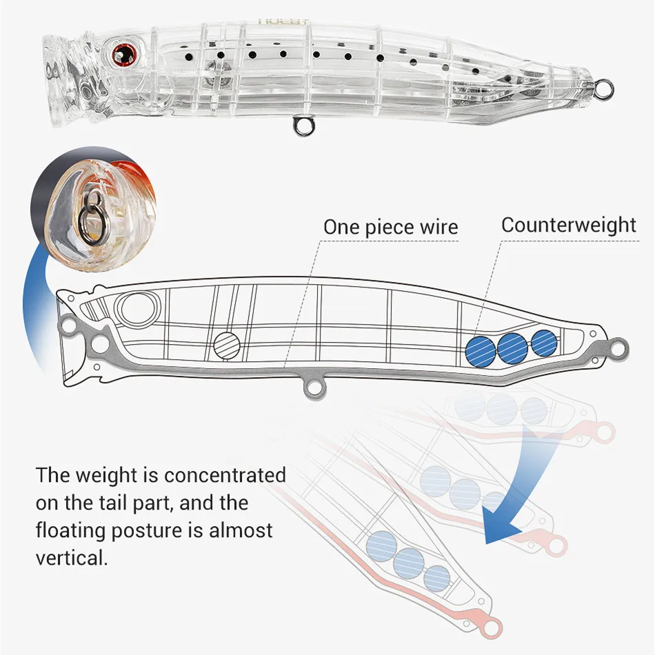 Señuelo flotante Noeby para pesca de superficie