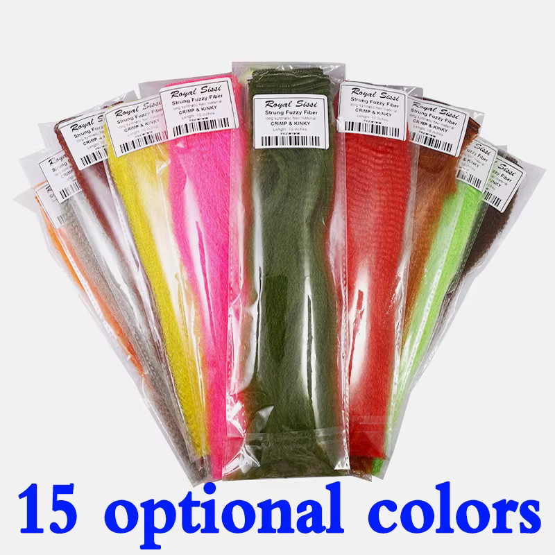 Fibra rizada Kinky Clouser Minnow PERSUADER para moscas agua salada - imagen 5