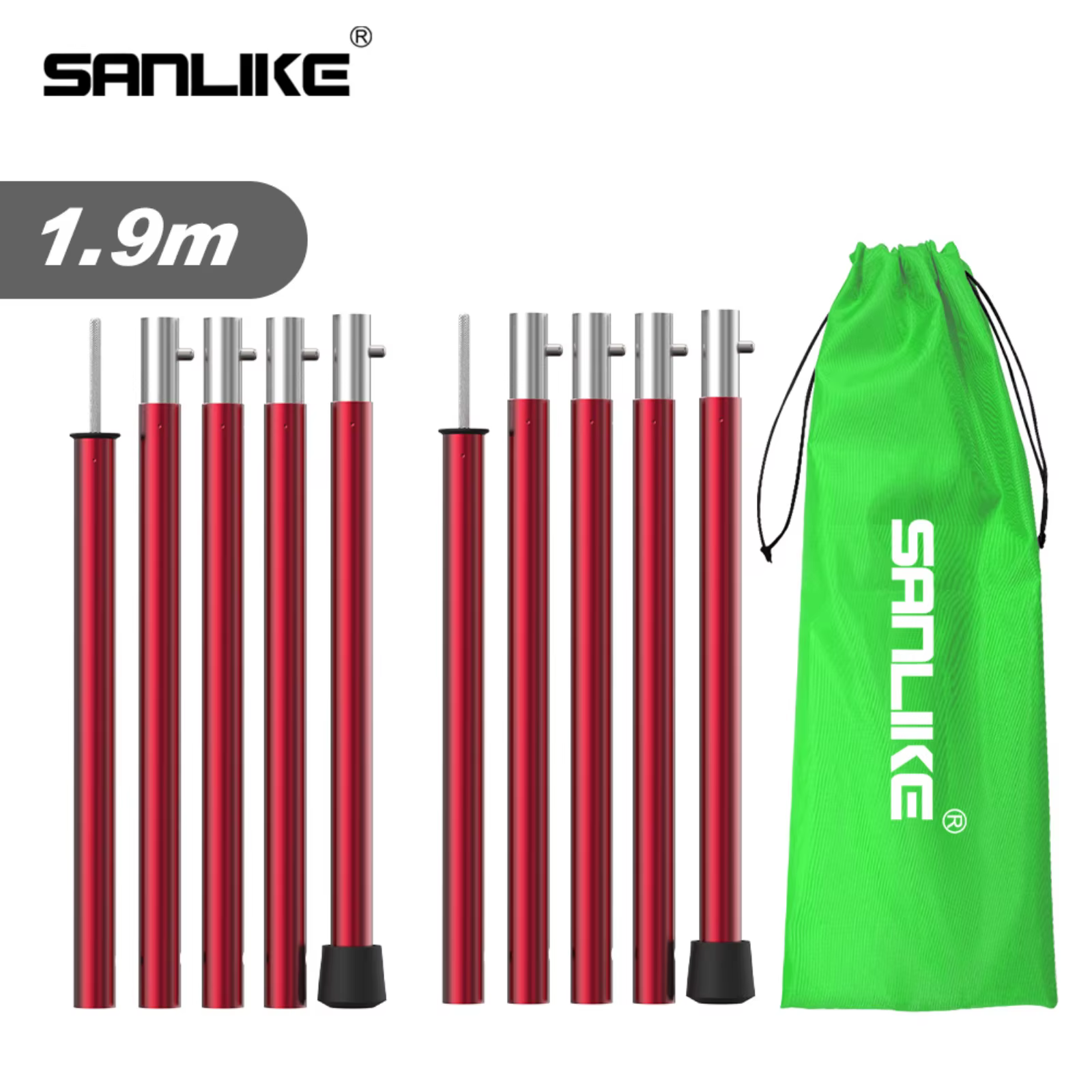 Caña Telescópica Sanlike – 1,9 m aluminio extensible para pesca - imagen 2