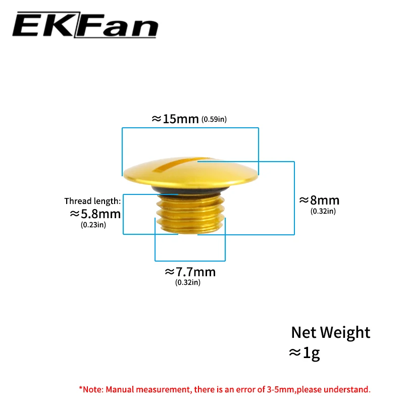 EKFan Tapa perilla carrete baitcasting – Accesorio manivela - imagen 3