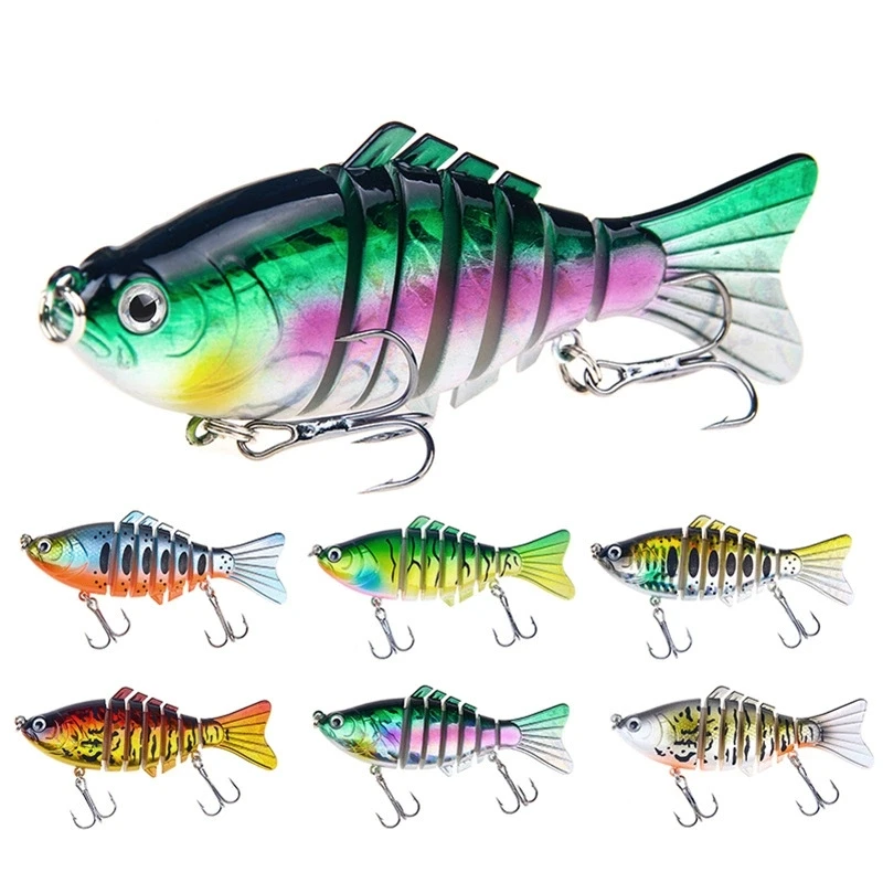 Señuelo de pesca sumergible multisegmentado vista lateral